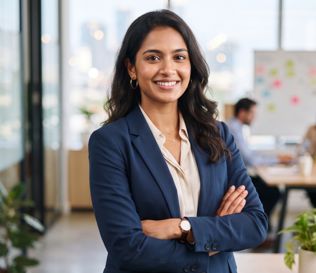 Professional portrait of the founder of KG Digitals, a digital marketing agency in Delhi, working in a modern office.